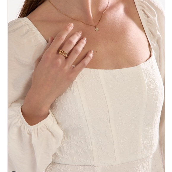 White long sleeve mini dress - Picture 3 of 4